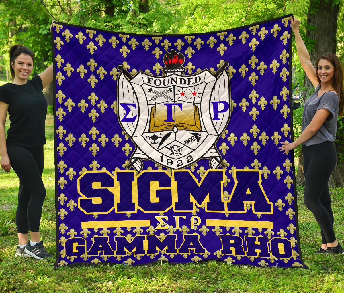 Sigma Gamma Rho Premium Quilt Blanket Sorority Home Decor Custom For Fans