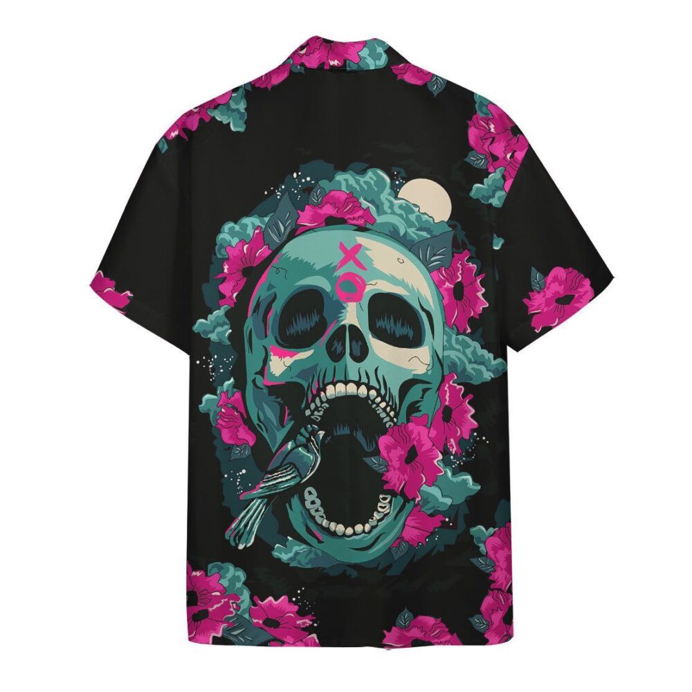 Skull And Flower Hawaii Shirt