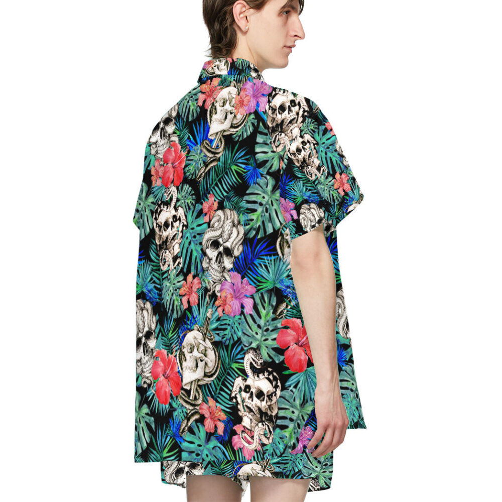 Skull Lover Tattoo Pattern Custom Hawaii Shirt