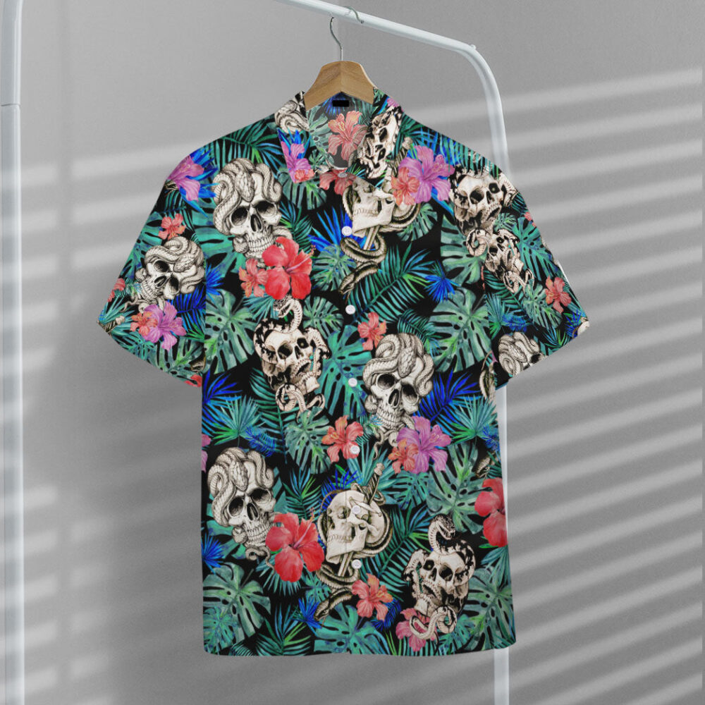 Skull Lover Tattoo Pattern Custom Hawaii Shirt