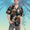 Skull Tropical Hawaii Shirt Ibnzb