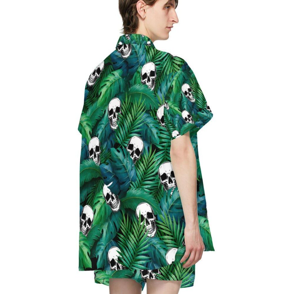 Skull Tropical Hawaiian Custom Short Sleeve Shirt