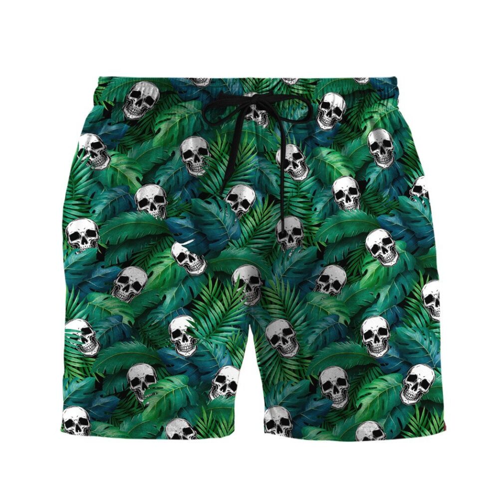 Skull Tropical Hawaiian Custom Short Sleeve Shirt