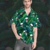 Skull Tropical Hawaiian Custom Short Sleeve Shirt Mzn8O