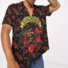 Skulls With Guns And Roses Custom Hawaii Shirt Thfgx