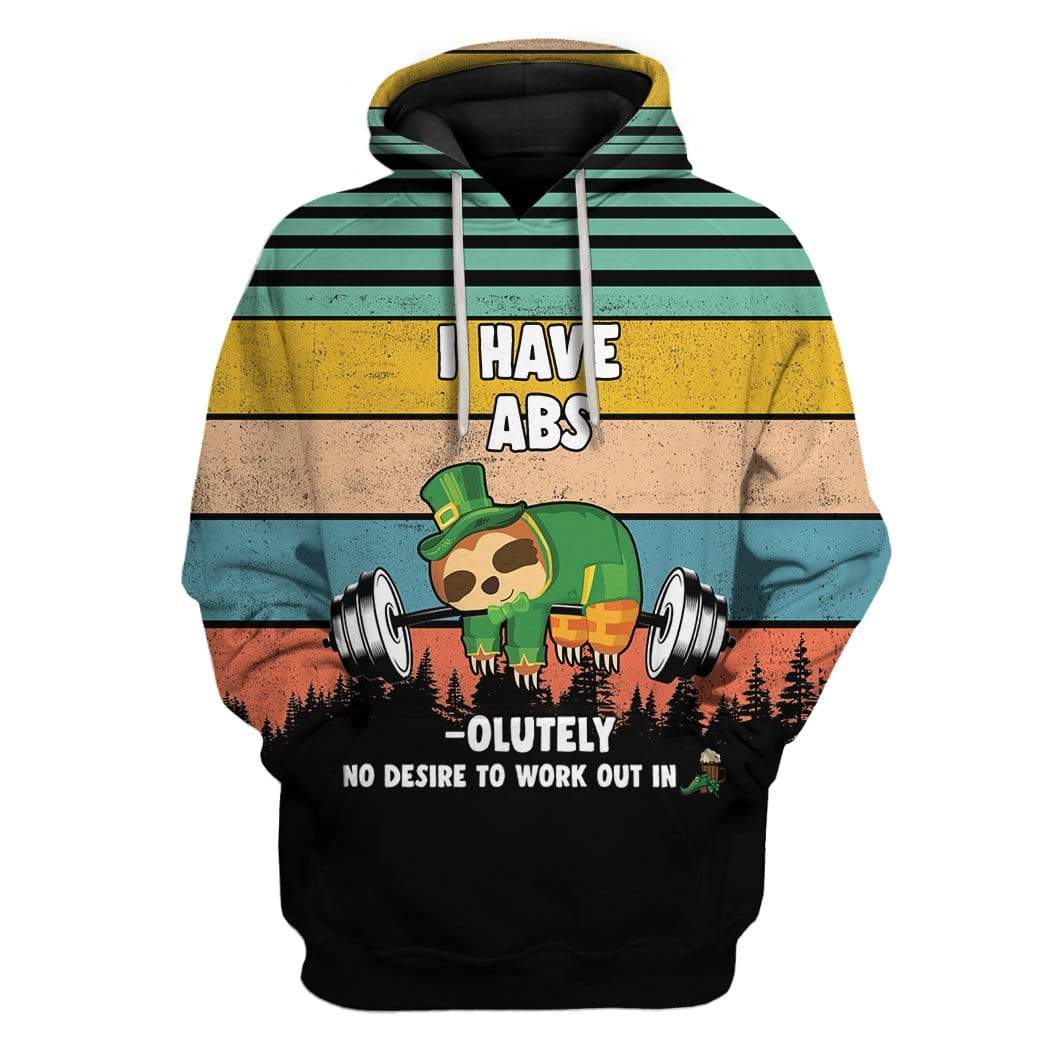 Sloth Absolutely Not Work Out On St Patrick Day Custom T-Shirts Hoodies Apparel