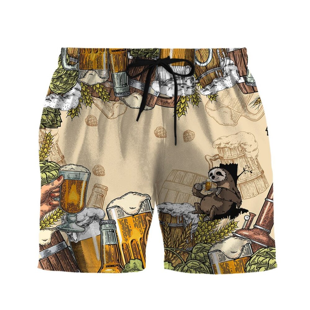 Sloth And Beer Custom Hawaii Shirt