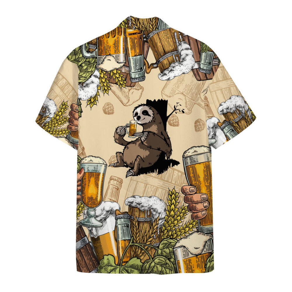 Sloth And Beer Custom Hawaii Shirt