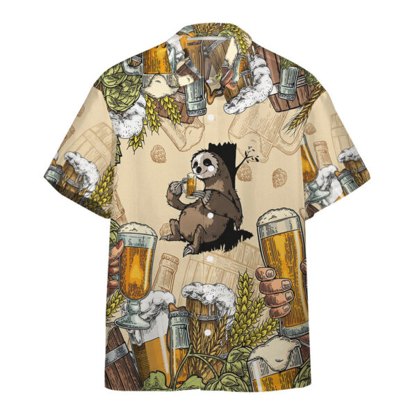 Sloth and Beer Custom Hawaii Shirt