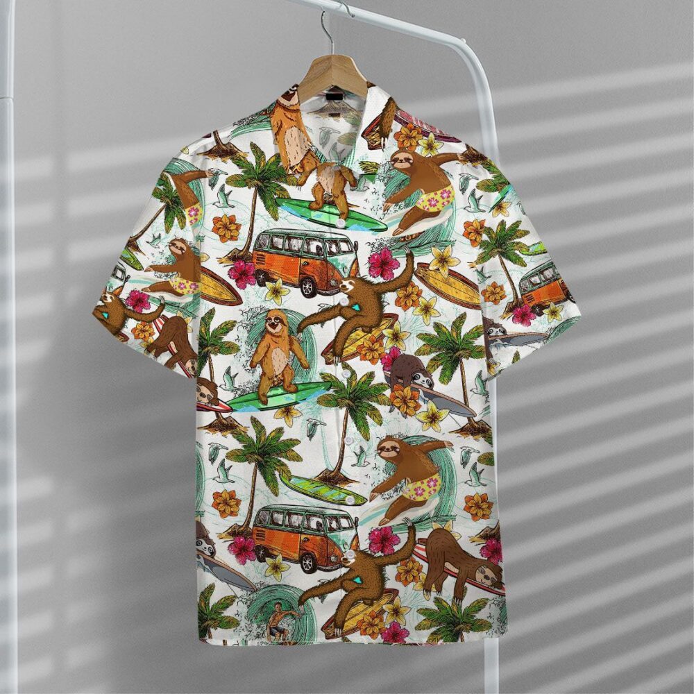 Sloth Surfing Hawaii Shirt