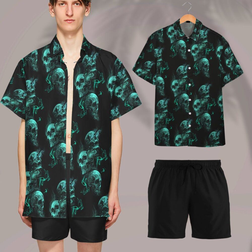 Smoke Skull Custom Short Sleeve Shirt