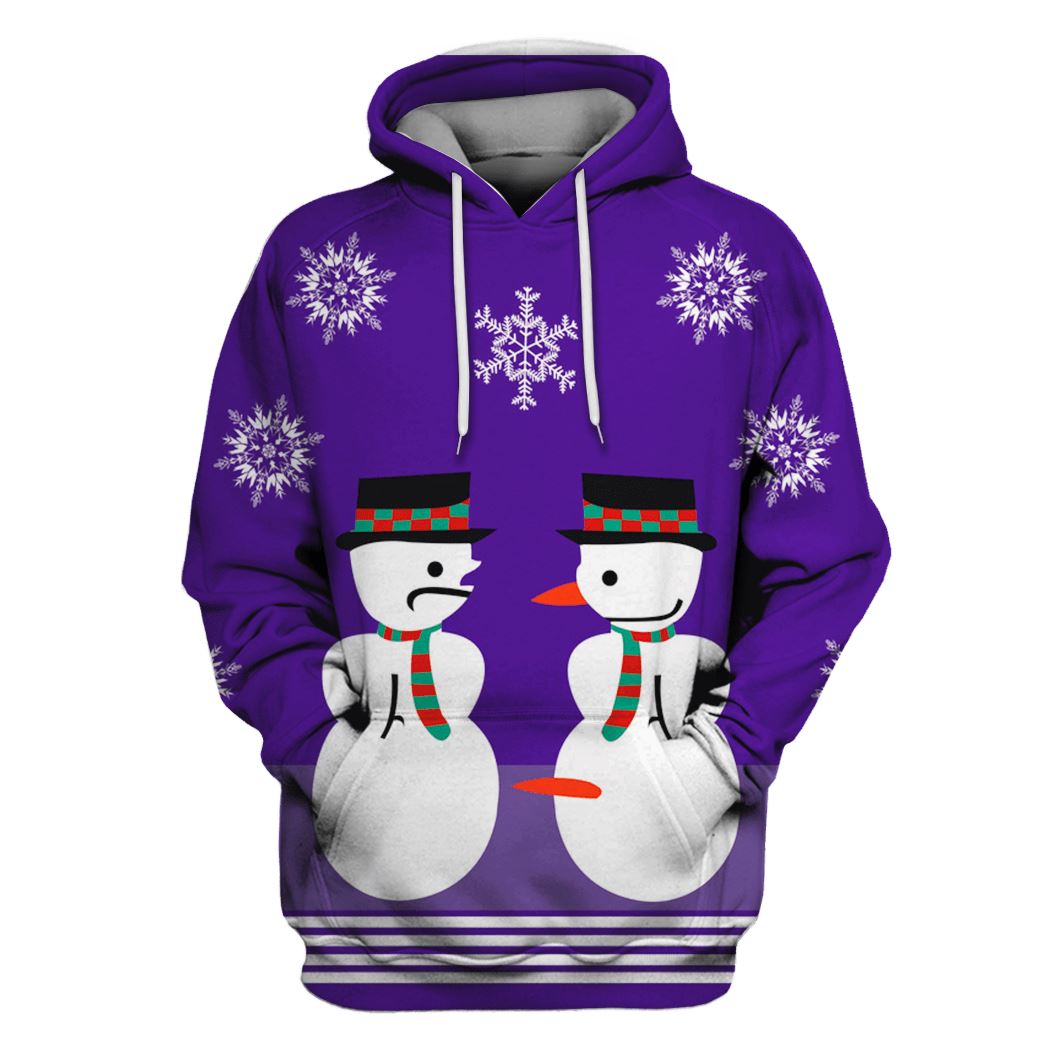 Snow Man On Christmas Custom Hoodie