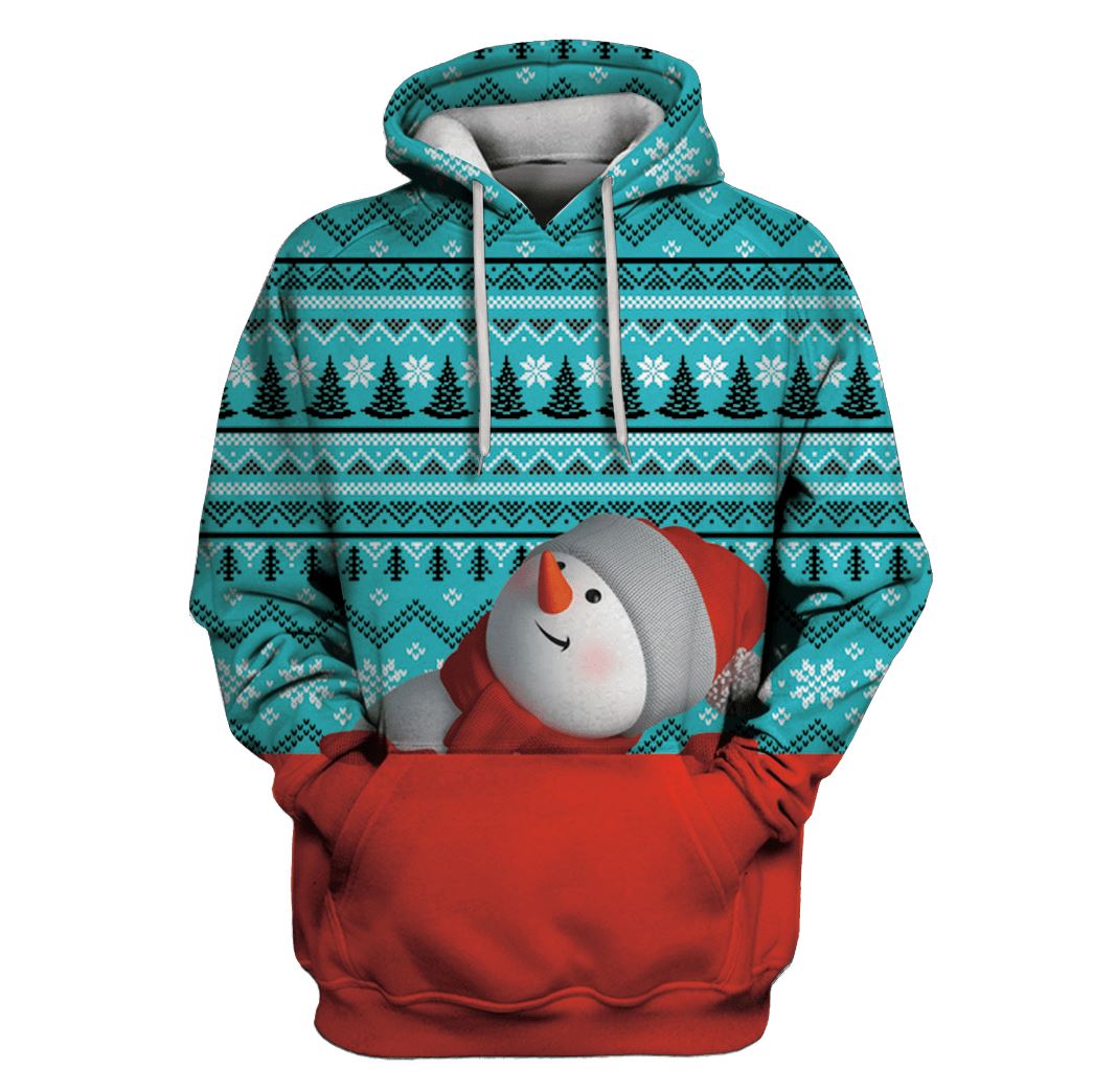 Snowman On Christmas Custom T-Shirt Hoodie Apparel