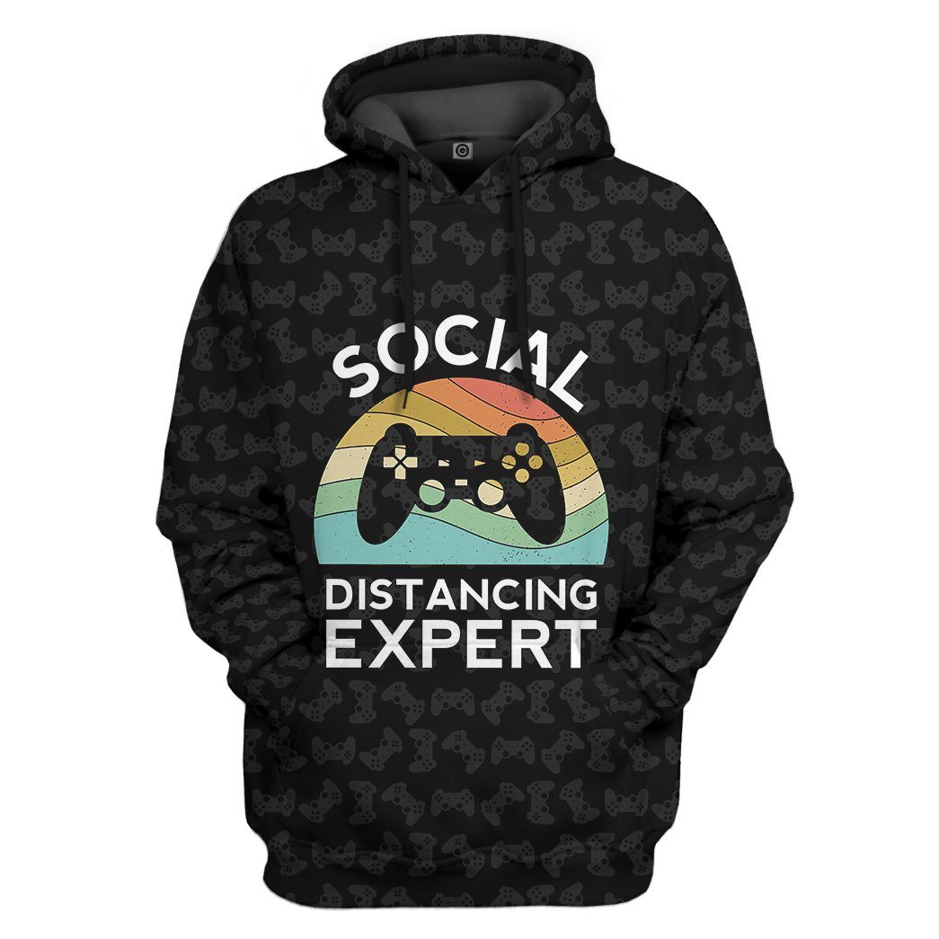 Social Distancing Expert Custom Hoodie Apparel