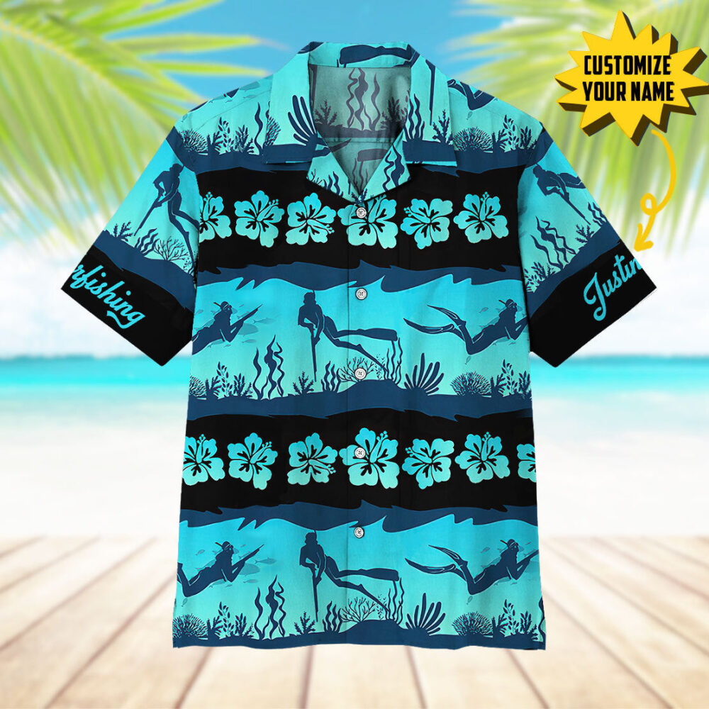 Spearfishing Custom Name Hawaii Shirt