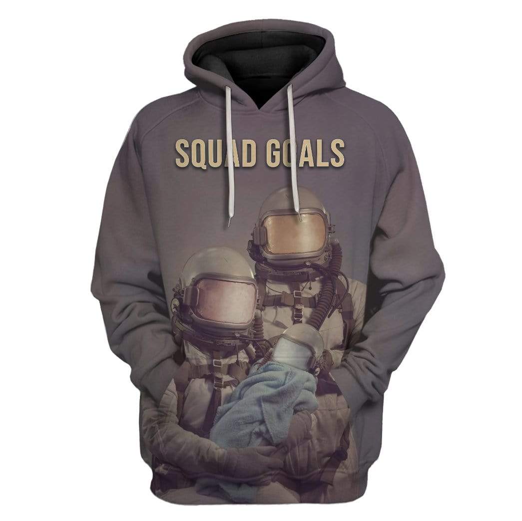 Squad Goals Astronaut Family Custom Hoodie Apparel