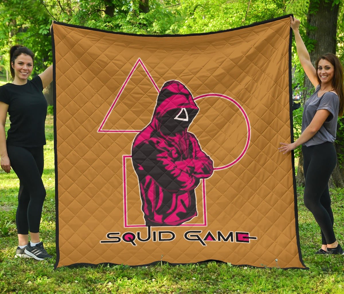 Squid Game Movie Premium Quilt Cool Triangle Squid Worker Portrait Quilt Blanket