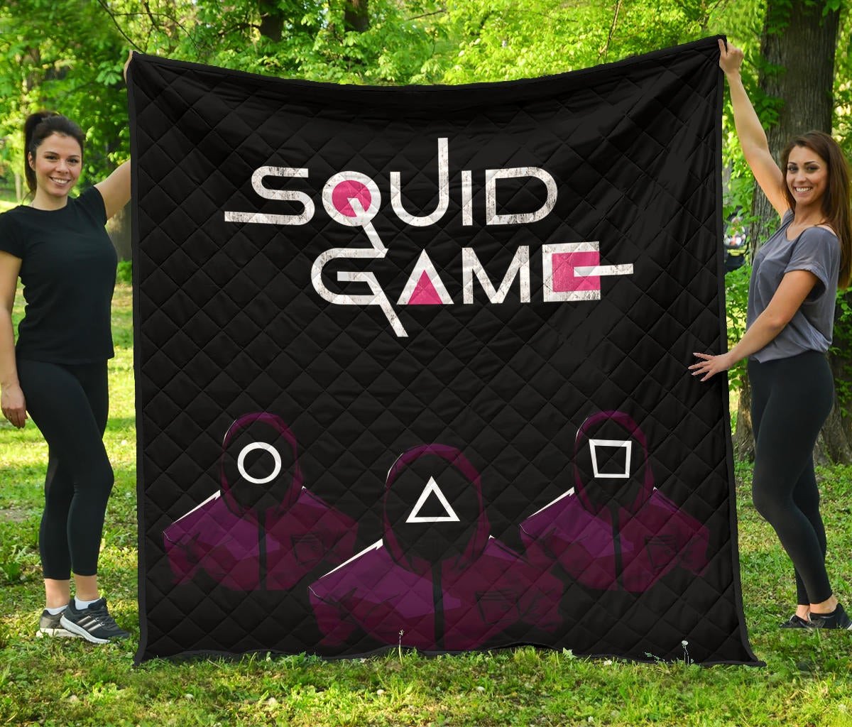 Squid Game Movie Premium Quilt Round Triangle Square Worker In The Cold Dark Quilt Blanket