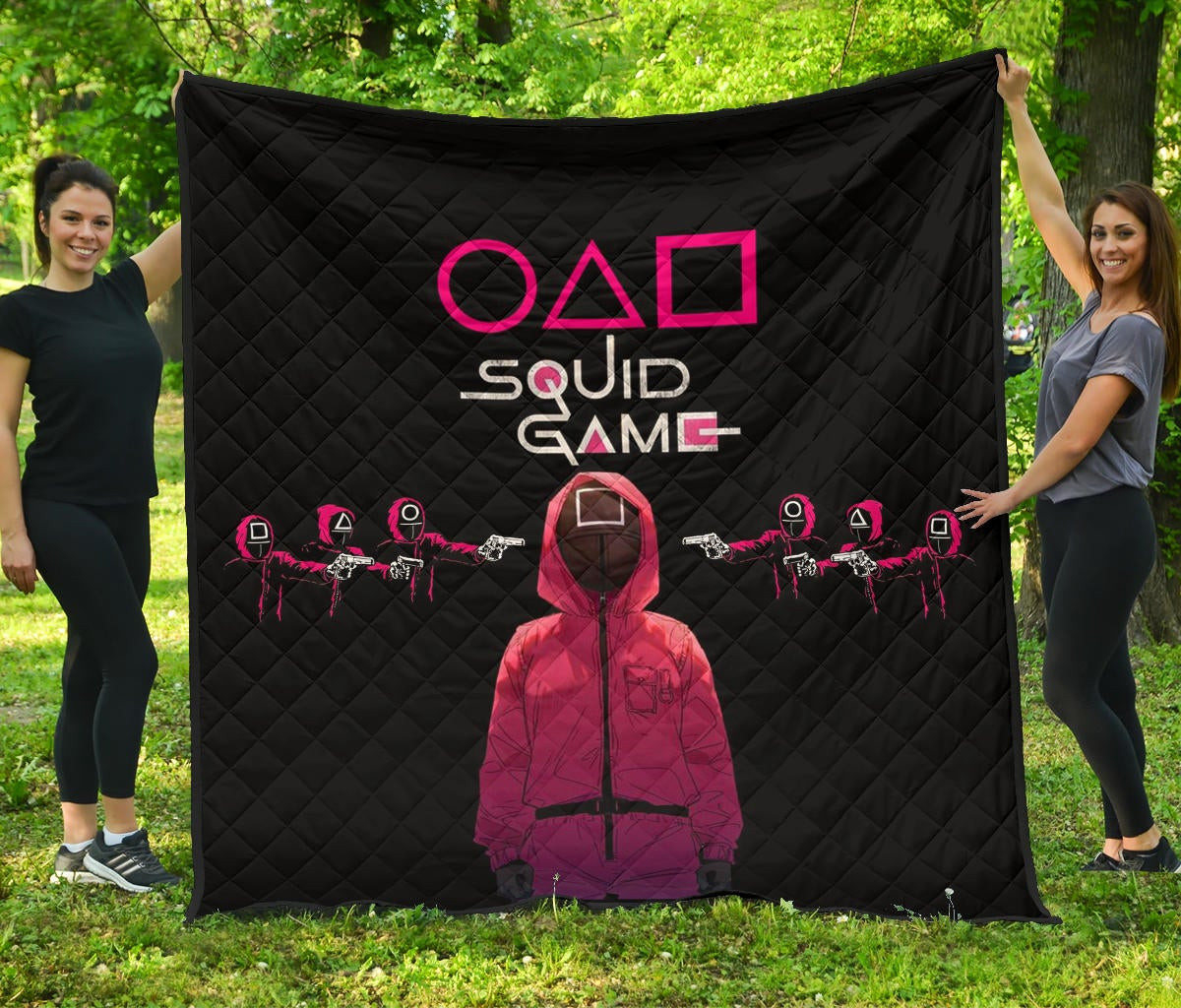 Squid Game Movie Premium Quilt Squid Worker Spy Attacked By Others Artwork Quilt Blanket