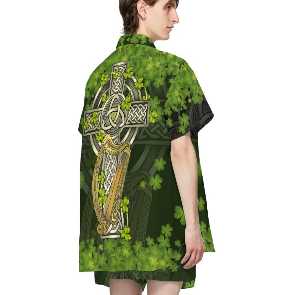 St Patrick Celtic Cross Custom Short Sleeve Shirt