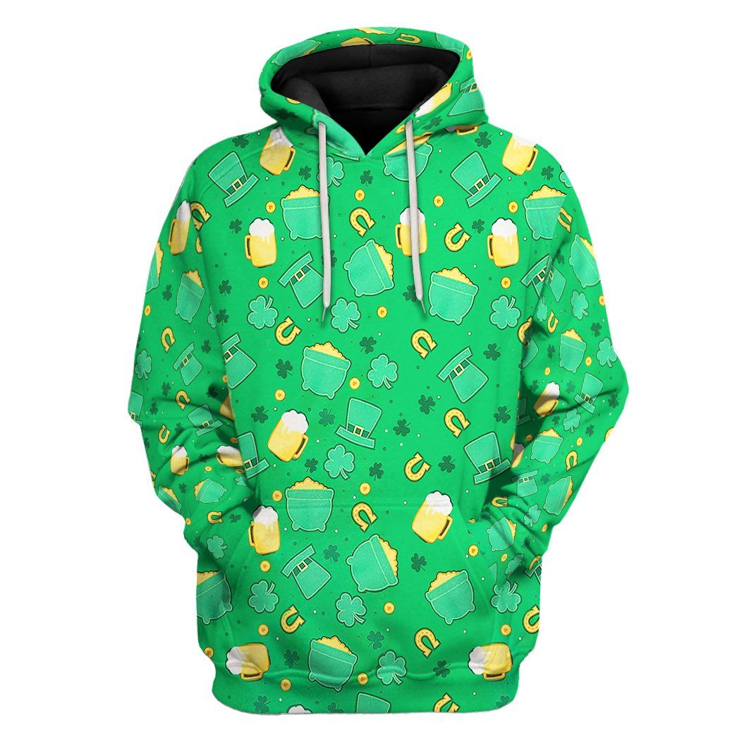 St Patrick Suit All Over Print T-Shirt Hoodie Apparel