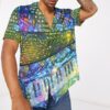 Stained Glass Accordion Hawaii Shirt R3F9B