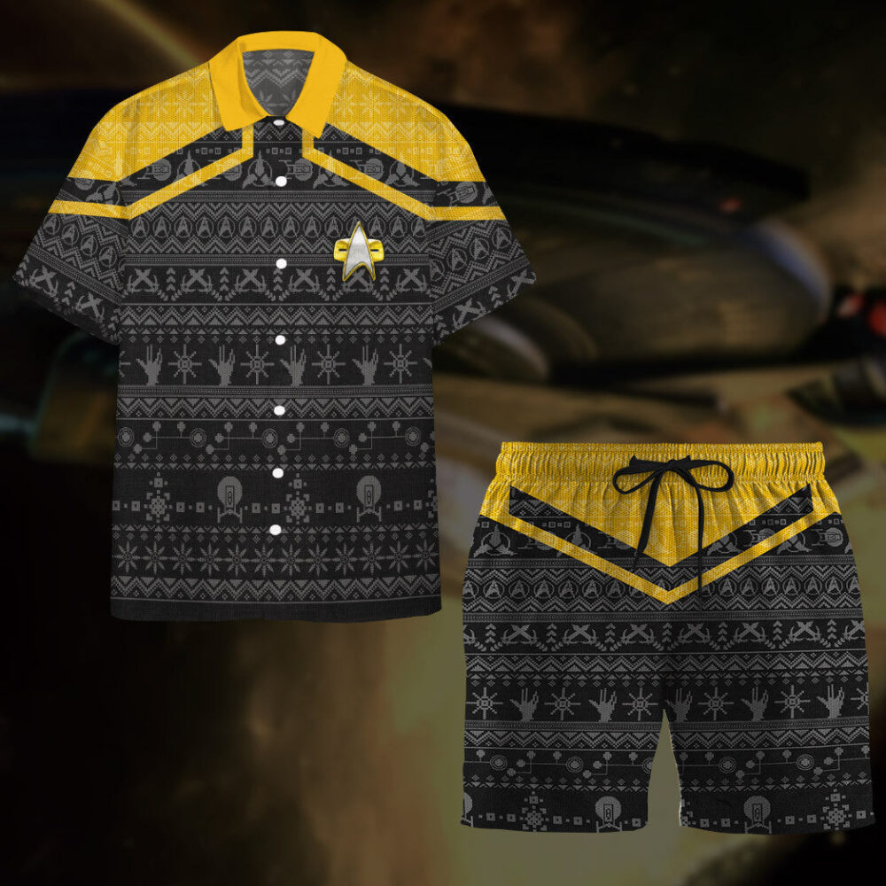 Star Trek Picard 2020 Yellow Ugly Christmas Custom Hawaii Shirt