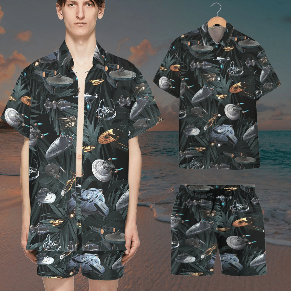 Star Trek Space Ships Custom Hawaii Shirt