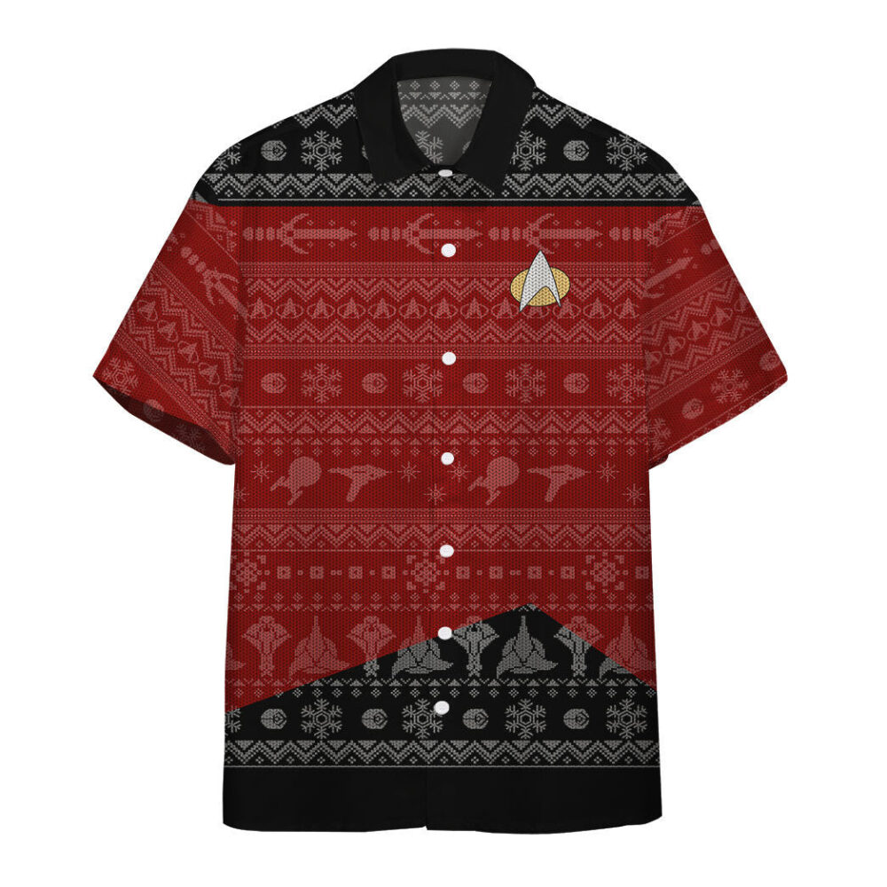 Star Trek The Next Generation 1987 Red Ugly Christmas Custom Hawaii Shirt