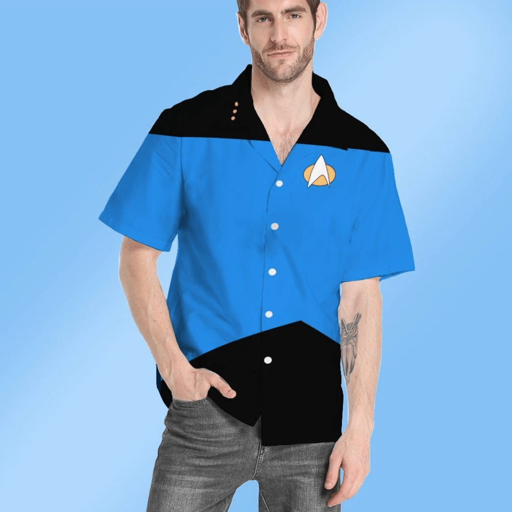 Star Trek The Next Generation Blue Uniform Custom Hawaii Shirt