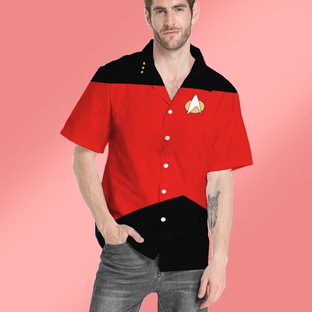 Star Trek The Next Generation Red Uniform Custom Hawaii Shirt