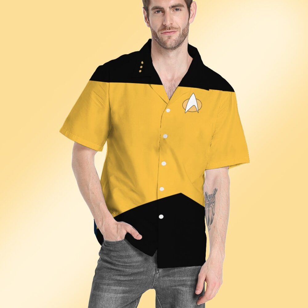 Star Trek The Next Generation Yellow Uniform Custom Hawaii Shirt