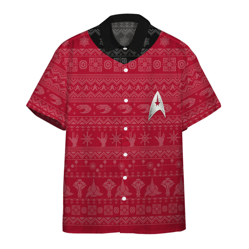 Star Trek The Original Series 1966 1969 Red Ugly Christmas Custom Hawaii Shirt