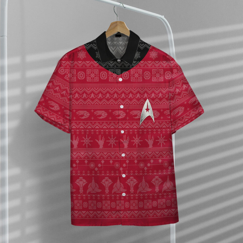 Star Trek The Original Series 1966 1969 Red Ugly Christmas Custom Hawaii Shirt