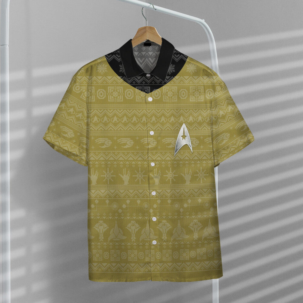 Star Trek The Original Series 1966 1969 Yellow Ugly Christmas Custom Hawaii Shirt