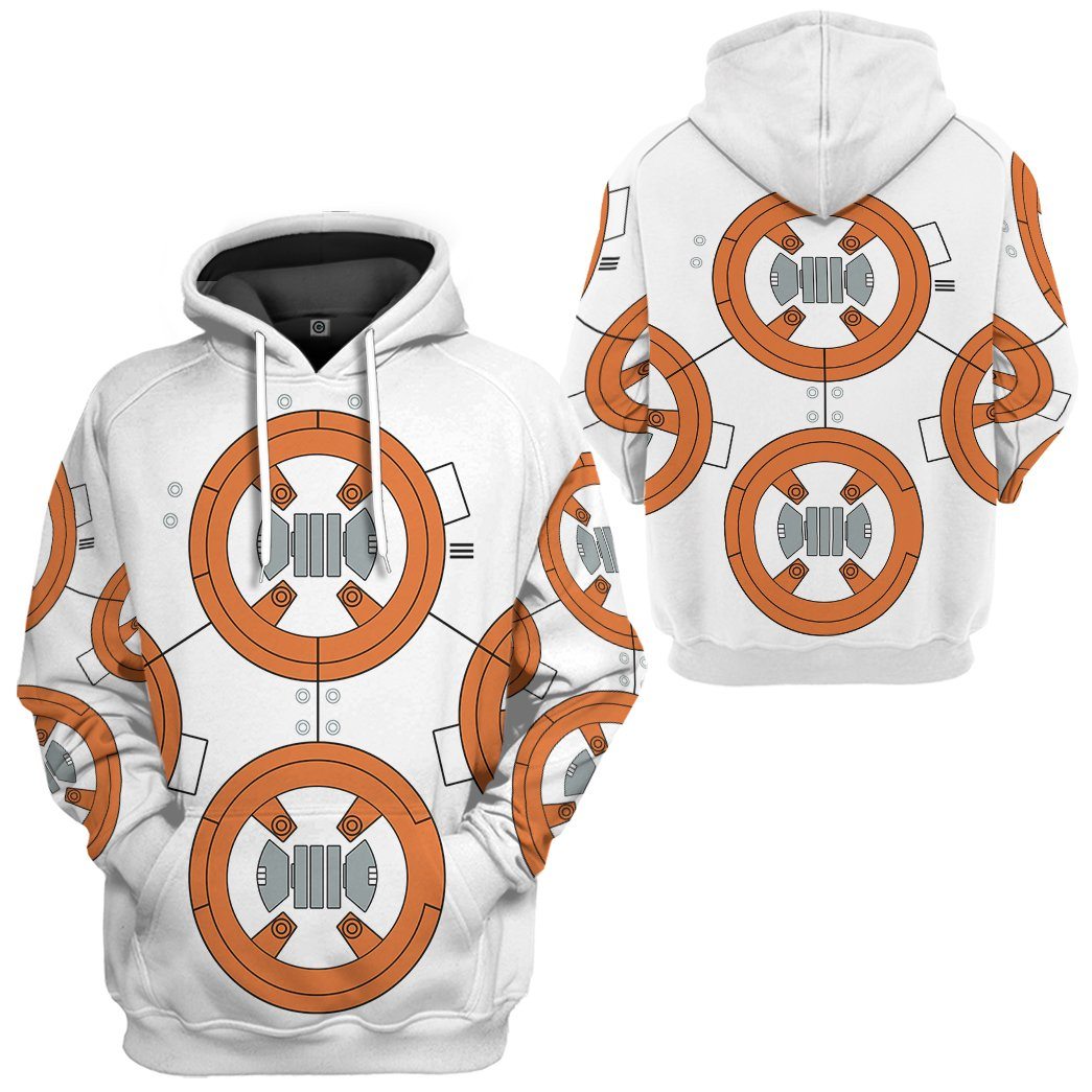 Star Wars BB8 Cosplay All Over Print T-Shirt Hoodie Fan Gifts Idea