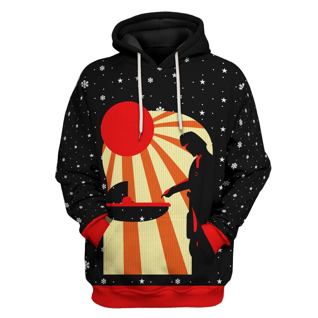 Star Wars The Mandalorian Christmas All Over Print T-Shirt Hoodie Fan Gifts Idea