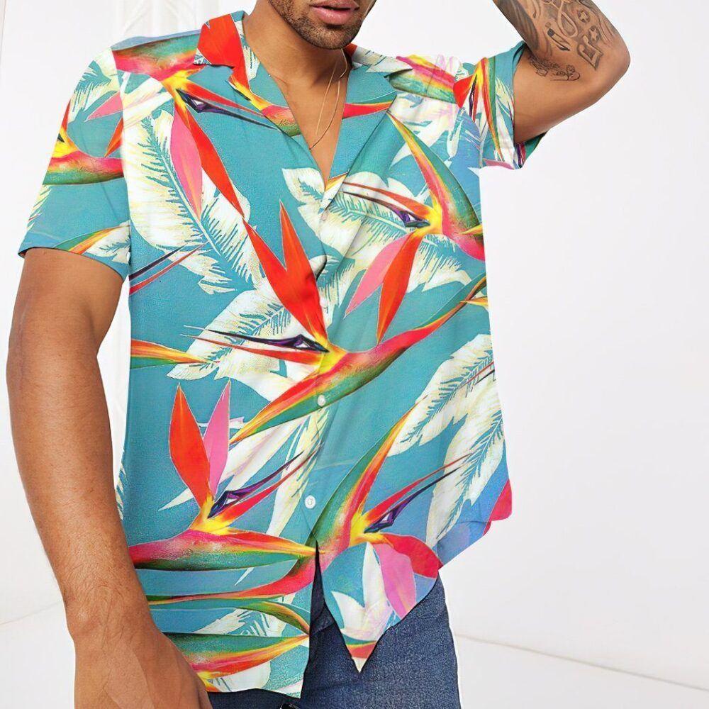 Strelitzia Flower Hawaii Shirt