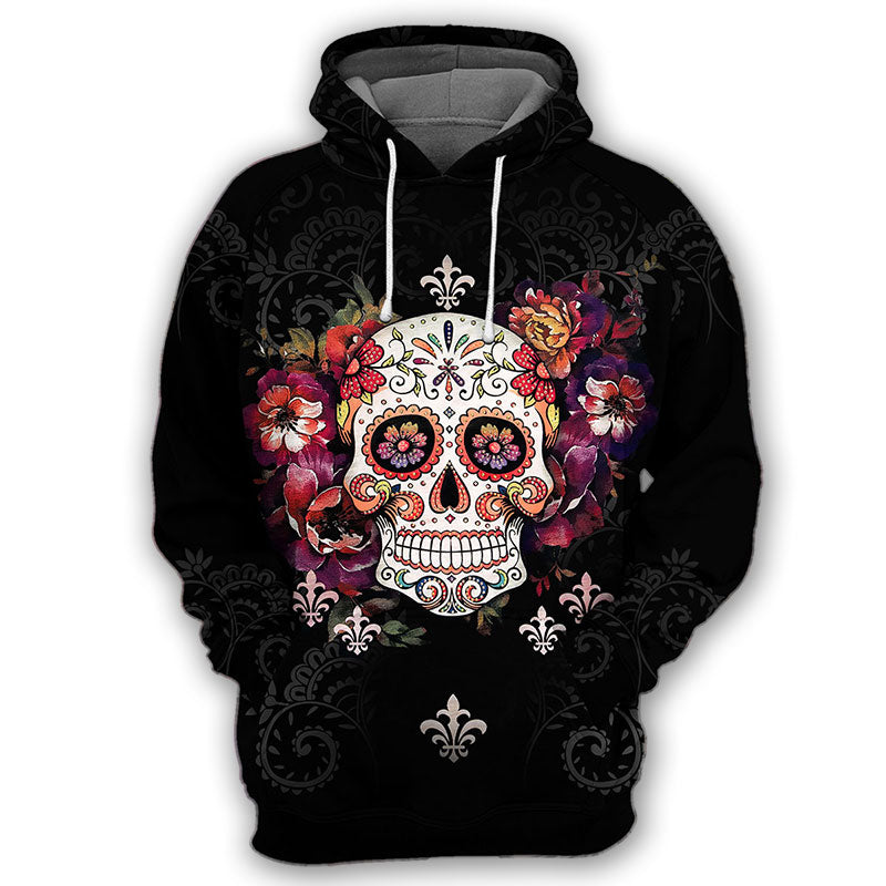 Sugar Skull Unique All Over Print T-Shirt Hoodie Gift Ideas