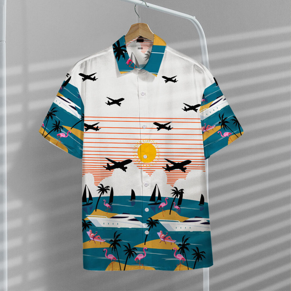 Summer Beach Flamingo Hawaii Shirt