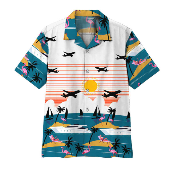 Summer Beach Flamingo Hawaii Shirt