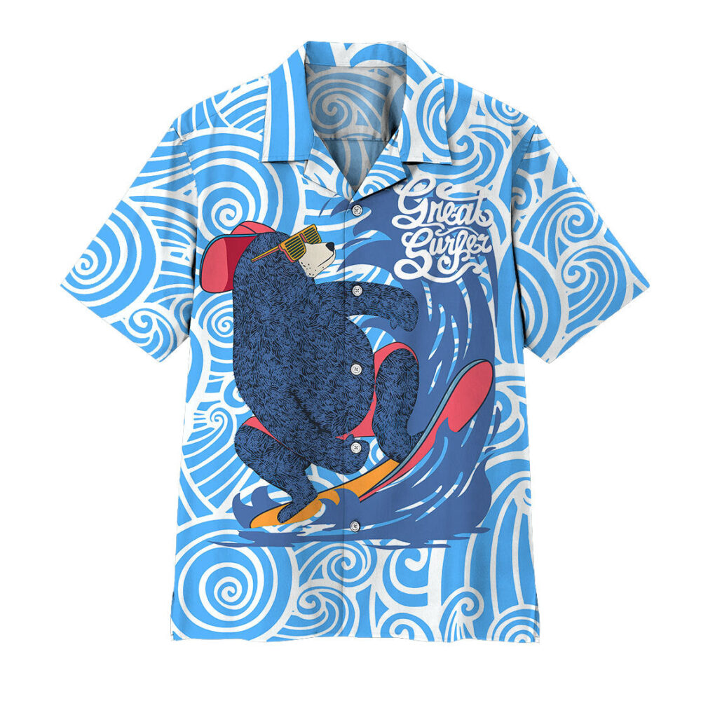 Surfing Bear Hawaii Shirt