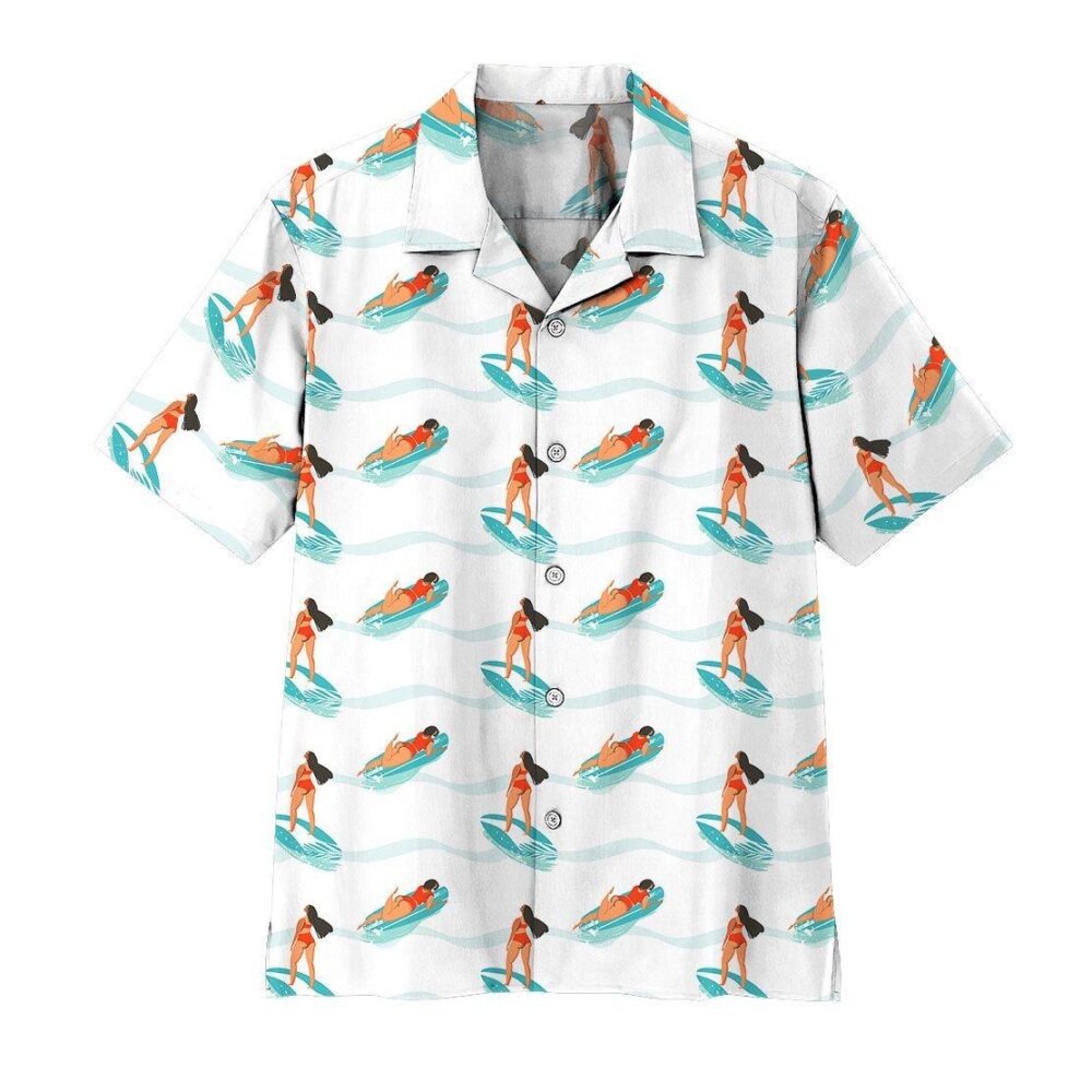 Surfing Girl Hawaii Shirt