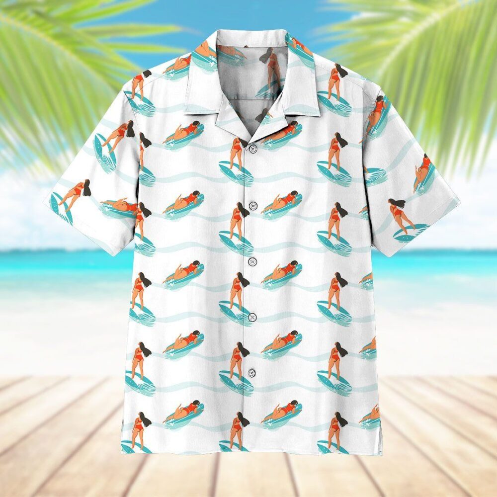 Surfing Girl Hawaii Shirt