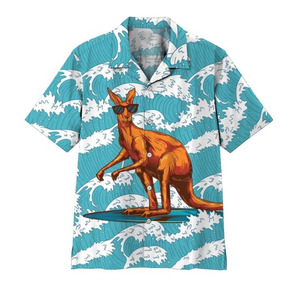 Surfing Kangaroo Custom Hawaiian Shirts For Men And Women