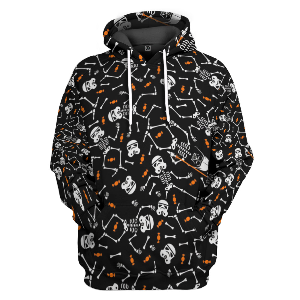 SW Halloween Skeleton Stormtrooper All Over Print T-Shirt Hoodie Apparel