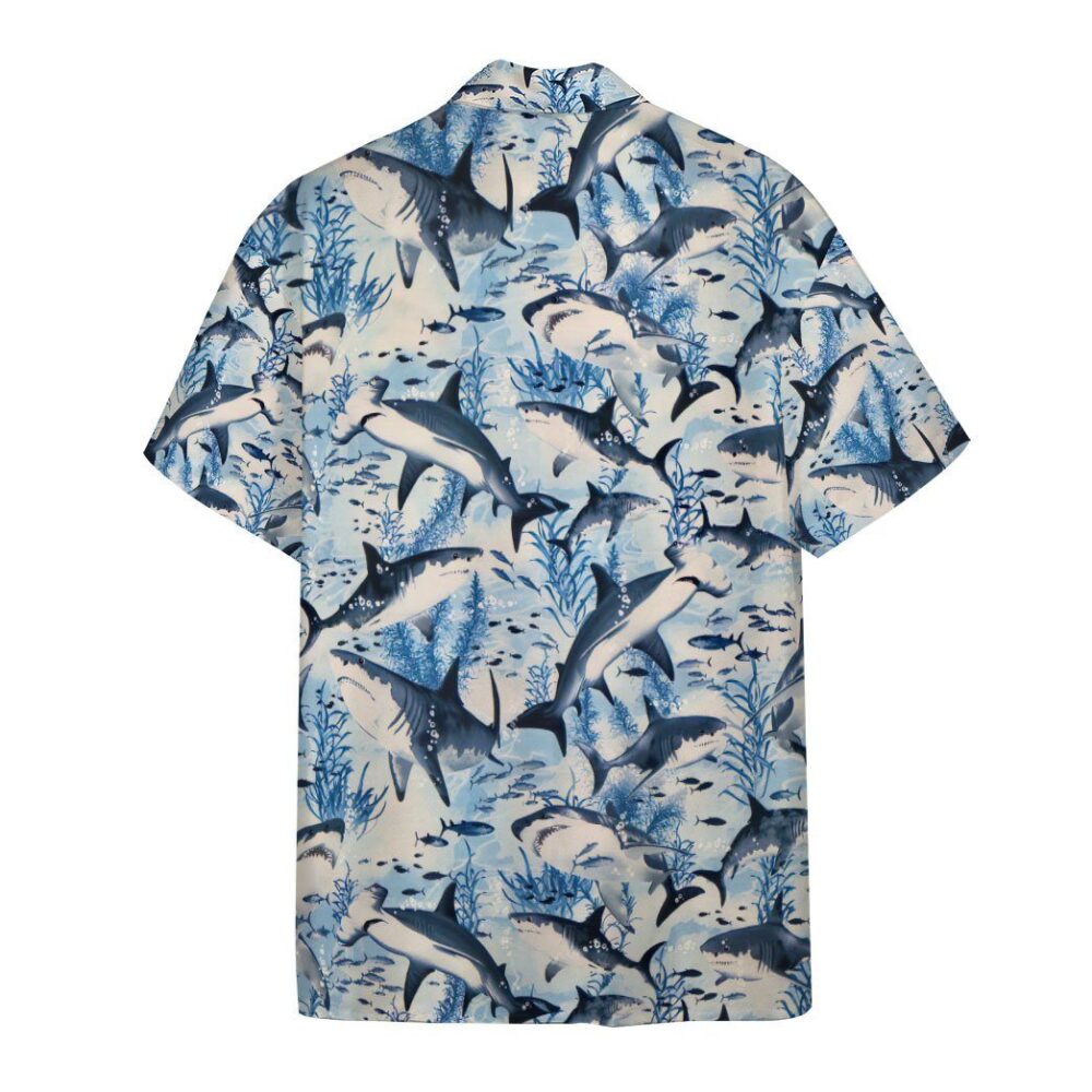 Swimming Sharks Custom Hawaii Shirt