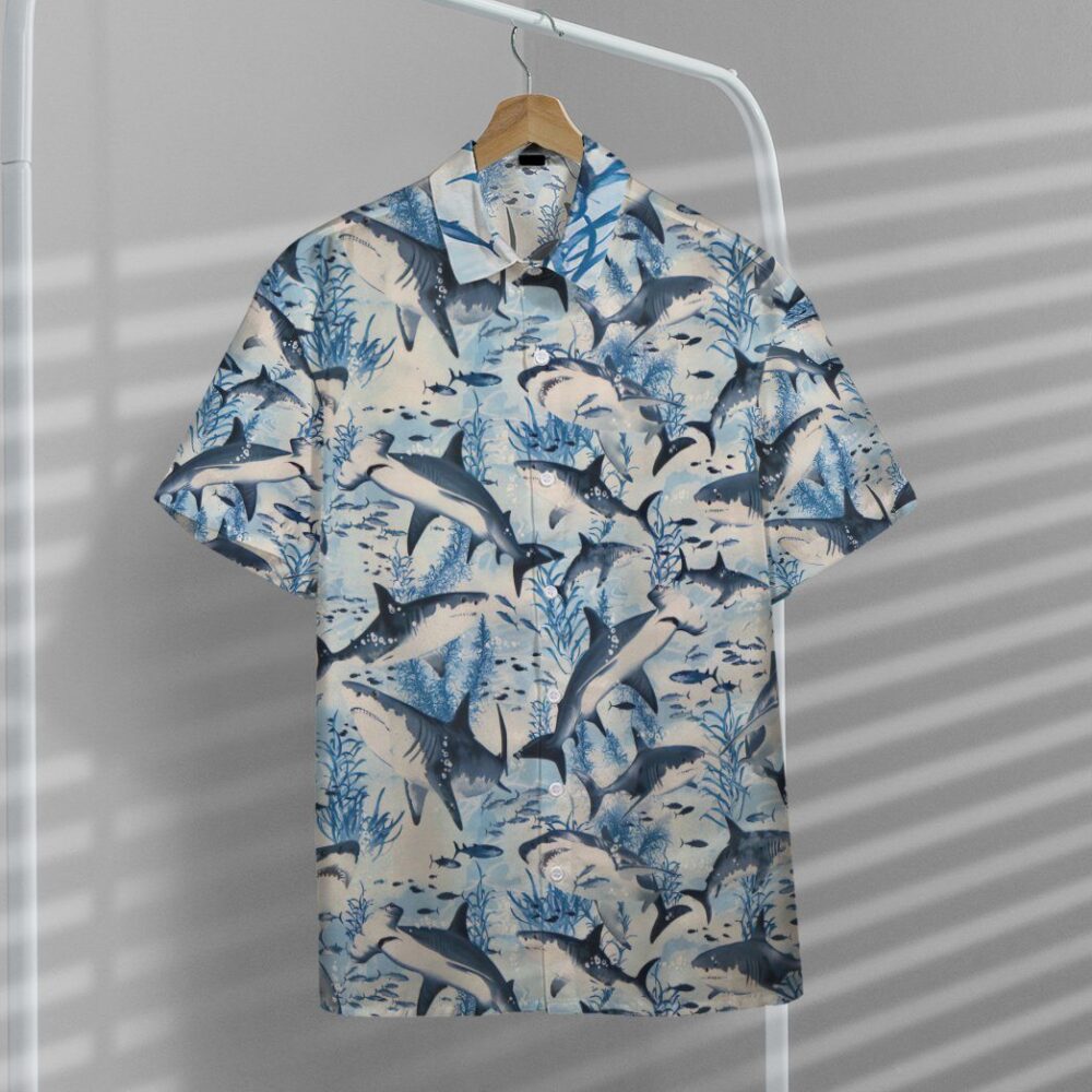 Swimming Sharks Custom Hawaii Shirt