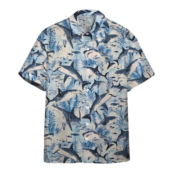 Swimming Sharks Custom Hawaii Shirt