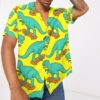 T Rex On Skateboard Custom Hawaii Shirts Buhok